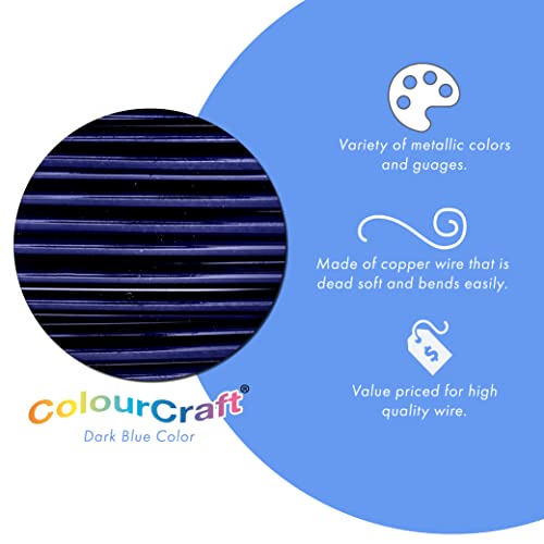 Cable de cobre Beadalon azul oscuro calibre 26 de 0,40 mm para bisutería en bobina de 90 pies 4