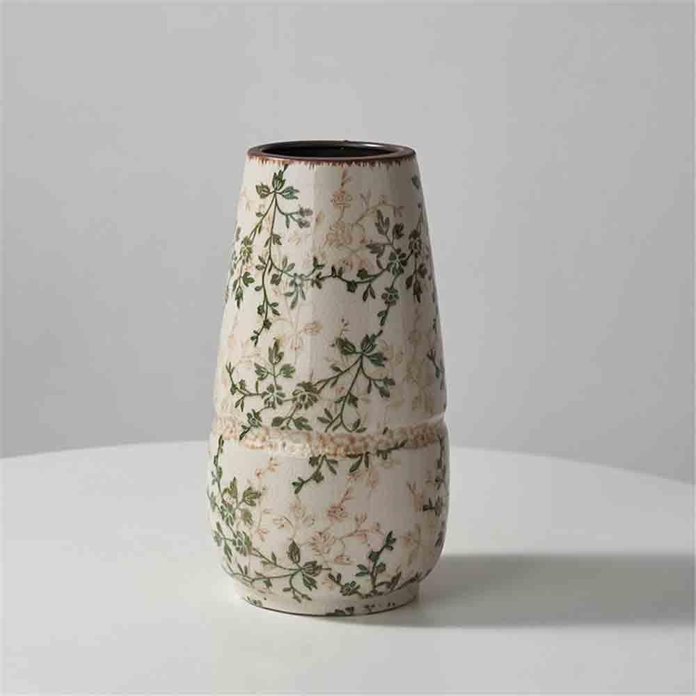 Jarrón Decorativo Pequeño jarrón de cerámica Retro, Adorno Floral hidropónico for Sala Estar, Varios tamaños Disponibles para Decorar el hogar(Grande)