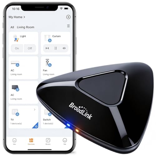 Image of Broadlink RM MAX Smart Home Hub, Matter Compatible, Code Learning Wi-Fi & BLE Universal Remote for IR and RF Devices, Compatible with Alexa & Google Home
