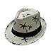 Glücksvogel Panama Hut Herren Damen Sommer-Strohhut Fedora Hut Kurze Krempe Panama Sonnenhut Trilby Strandhut Kinder Hut Jungen Strohhut Trilby Fedora Krempe Sommerhut Dress Hut