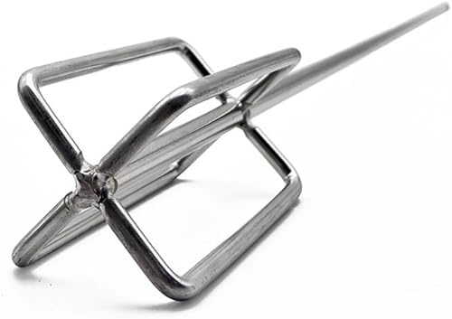 Miniatura 3 de Agitadormezclador de taladro de acero inoxidable - Herramienta de cerveza casera con accionamiento hexagonal de 14 pulgadas (resistente)