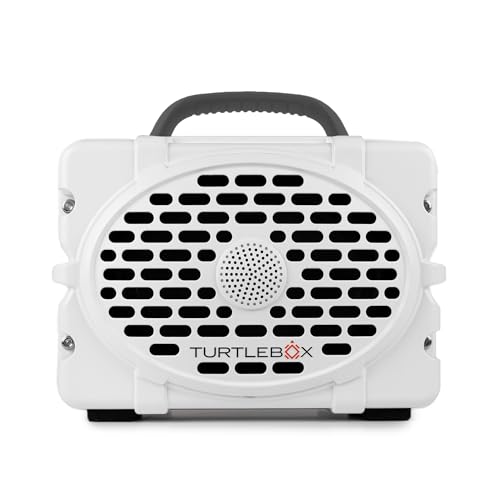 Image of Turtlebox Original Gen 3: Portable Outdoor Bluetooth Speaker - Ultra-Loud (120dB), Waterproof (IP67), Rugged, Impact-Resistant, 3-Day Battery | Party Mode: Unlimited Pairing Stereo, White /Gray
