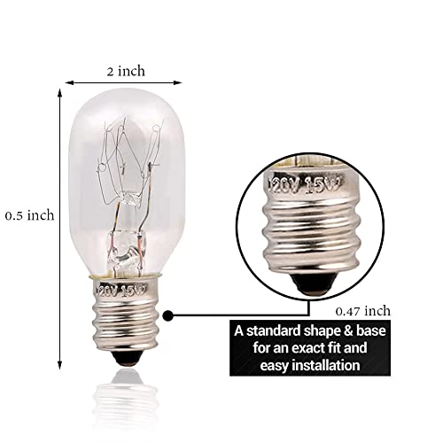 Parts Express Himalayan Salt Lamp Bulbs Original Salt Lamp, 6Pack E12 Candelabra Base Replacement Light Bulbs, 15 Watt Incandescent Bulbs For Plug-In Night Light (6, E12 15W T20) #TOP2