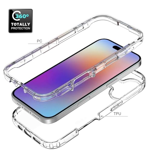 Coque iPhone 2025 double couche antichoc transparente en polyuréthane souple - 3
