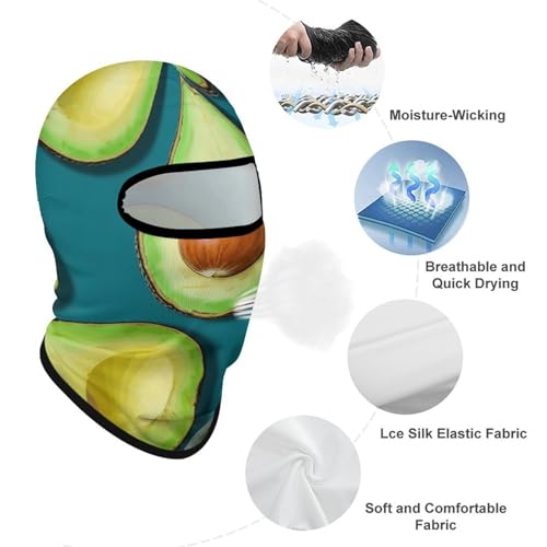 Balaclava de frutas tropicales frescas para hombres y mujeres, protección solar, transpirable, máscara completa para la cabeza para senderismo, ciclismo, running y conducción miniatura 3