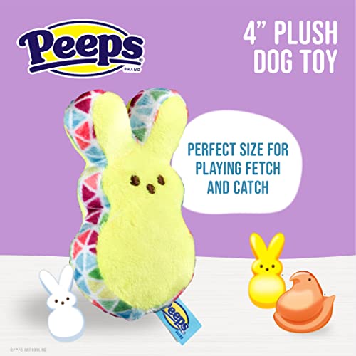 Peeps For Pets 4" Pattern Plush Bunny Squeaker Toy For Dogs In Assorted Colors | Small Peeps Bunny Plush For Dog Easter Baskets With Squeaker In | Dog Squeaky Plush Bunny Toy (Ff20037) #TOP4