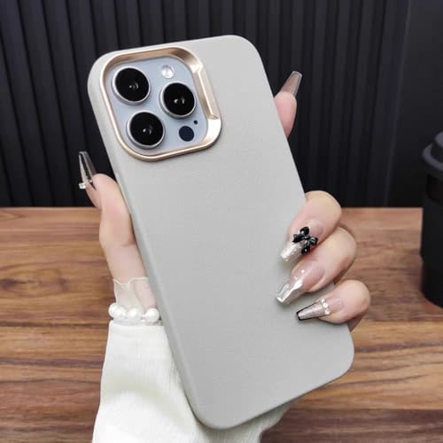 Étui en cuir pour iPhone 12 Pro Max de protection élégante en silicone gris