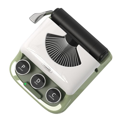 Etichettatrice Makeid Q1, Stampante Etichette Adesive Bluetooth, Stampante Termica Portatile con Scatola Regalo (Verde)