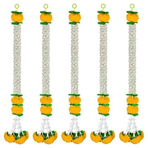 iHandikart Jasmine Garland with Marigold Cover
