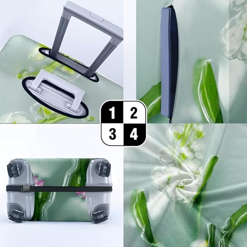Travel Luggage Cover Suitcase Protector Scratch-Resistant Fit Not Included Suitcase Flowers In Water L-26-28in4