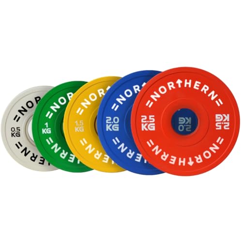 NORTHERN Olympic Rubberised Fractional Weight Change Plates Micro Weights Incremental Weights Weight Plate Disc Cross Fitness Deadlifts Strength Training 0.25kg, 0.5kg, 1.0kg, 1.5kg, 2.0kg, 2.5kg