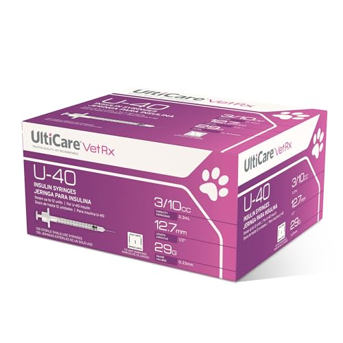 UltiCare VetRx U-40 3/10cc Pet Insulin Syringes - 3/10cc, 29G x 1...