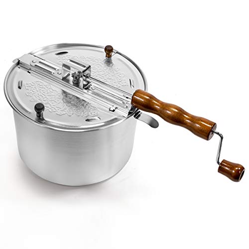 Barton Retro-Style Stovetop Popcorn Maker Pop Popcorn Popper Hand Stirring Crank Cooker Kettle