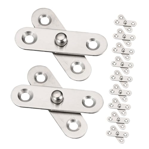 Holibanna Rotating Hidden Door Hinge Easy Install Pcs Stainless Steel Pivot Hinges for Cabinets Furniture