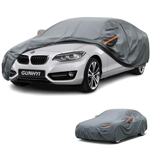 Image of GUNHYI Premium Car Cover Custom Fit BMW 2-Series Coupe /Cabriolet, 16 Layers Heavy Duty Car Cover Waterproof All Weather with Zipper Door for Sun Rain Snow Dust Uv Protection