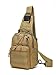 Pdyay Tactical Sling Bag Shoulder Bag Backpack Outdoor Satchel Chest Packs Daypacks for Smart Phone Climbing Camping Cycling Hiking (Khaki)