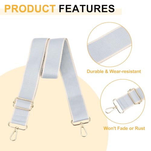 Image of PATIKIL 55in Purse Straps Replacement Crossbody, Bag Straps Crossbody Universal Adjustable Canvas for Purses Handbags Guitar, Blue