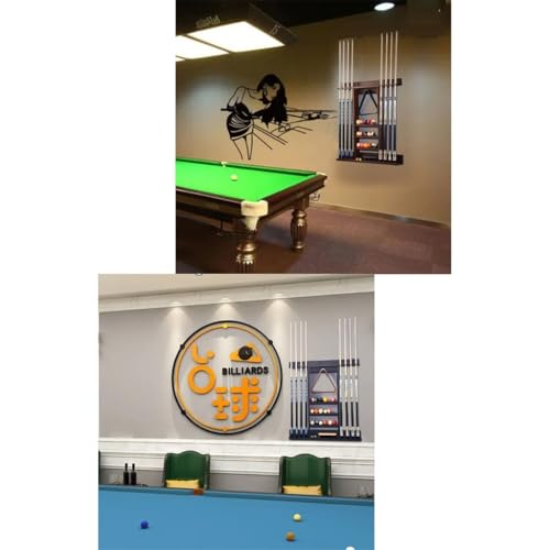 Support de queue de billard mural pour optimiser le rangement de 8 bâtons