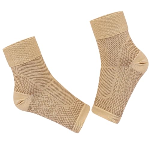 COLLBATH 1 Pair Sports Ankle Support Brace Compression Socks for Women Men Ankle Sleeve for Plantar Relief