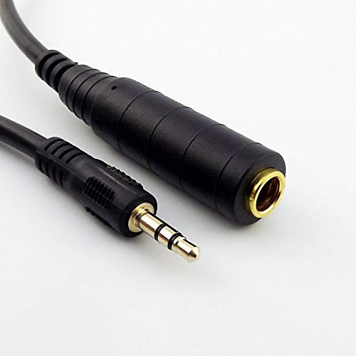 Cable adaptador Jack 3.5mm macho a 6.35mm hembra 1FT miniatura 3