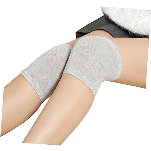 IWOWHERO Knee Warmers for Men Running Hiking Sports Support Sleeve Lightweight Grey Anti-slip Texture