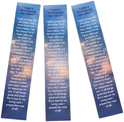 Miniatura 3 de Marcadores religiosos con texto en inglés "I Said A Prayer for You Today" (50 unidades)