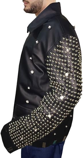 ABz LeathersChris Jericho Light Up Leather Jacket - XL (Chest 45-48, Black)