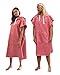 Vivida Lifestyle – Notwendiger Kapuzen Poncho Bade-Umhang aus Quickdry Material für den Strand, die Sauna, zum Surfen, Schwimmen & Triathlon (Blütenrosa, S/M)