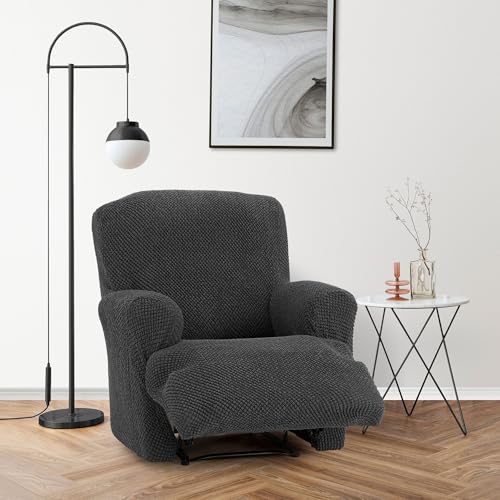Housse de canapé universelle ECOMMERC3 pour fauteuil usé 1 place anthracite - 4