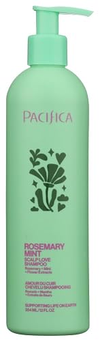 Pacifica Rosemary Mint Scalp Detox Shampoo – Clarifying Shampoo for Dry Flaky Scalp, Removes Buildup & Excess Oil, Invigorating Rosemary + Mint Clean Beauty Vegan Dermatologist Tested