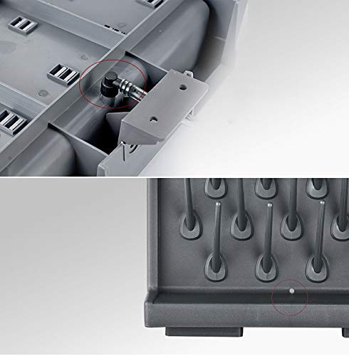 Fsyd Black 52 Pegs Lab Supply Drying Rack, Pegboard Bench-Top/Wall-Mount Laboratory Glassware 52 Detachable Pegslab Drying Draining Rack Cleaning Equipment #TOP5