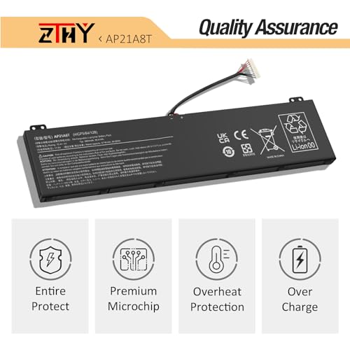 Image of AP21A7T AP21A8T Battery Replacement for Acer Predator Helios 300 PH315-55 | PH317-56 Nitro 5 AN517-55 Predator Helios 18 PH18-71 PH18-71-72AS PH317-56-78LY PH315-55-965Z AN517-55-50NF AP21A5T 90.61Wh
