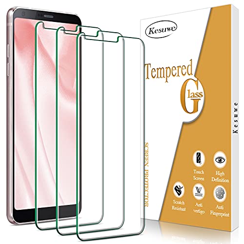 Kesuwe [3 Piezas] Protector Pantalla para LG G6, G6 Plus, Dureza 9H Cristal Templado, Antiarañazos, Antihuellas, Fácil de Instalar, Sin Burbujas