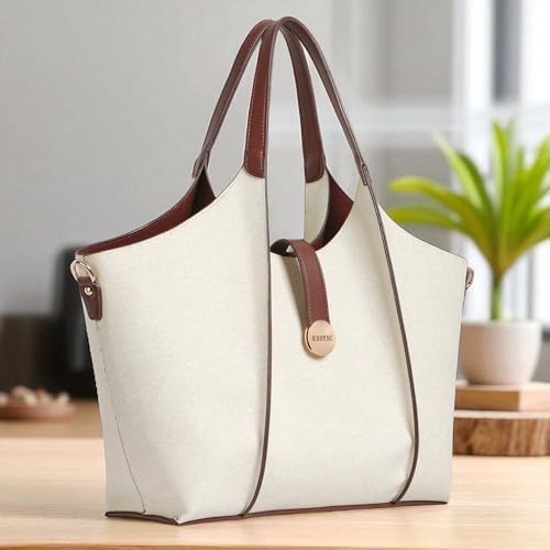 Image of EXOTIC Metropolitan Elegance Signature Canvas Tote top Handle Handbag | For Office | For Work | Laptop Bag | Gift Bag
