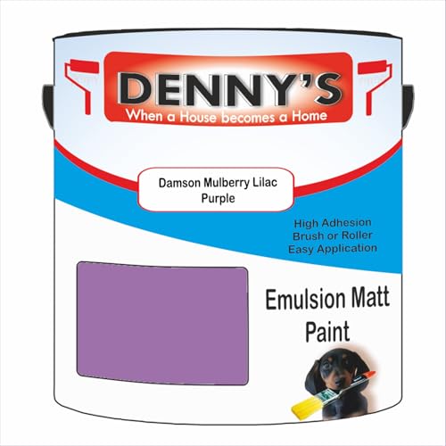 Premium Interior Wall & Ceiling Emulsion Paint – Damson Mulberry Lilac Purple – Rich Matt Finish, Durable & Washable, Low Odour, Ideal for Living Rooms, Bedrooms & Hallways (250ML Tin)