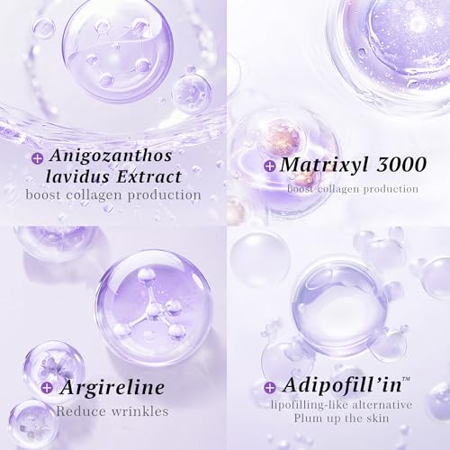 JING MENG Argireline Serum Matrixyl 3000 Serum Advanced Liposomal Retinol Plump up Skin Anti-Aging Fine Lines Instantly Lift Firm Collagen Boost Peptides Serum For Face 1oz 30ml