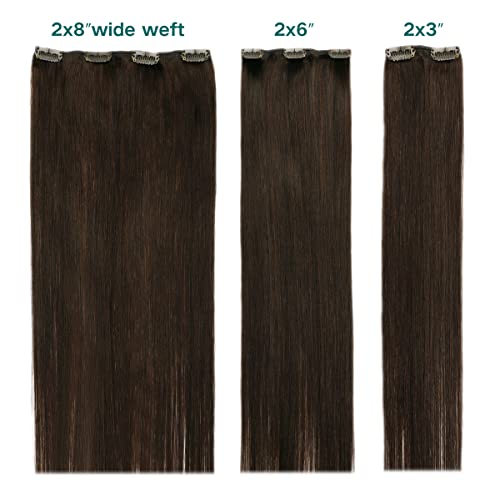 Extension clip cheveux naturels 45cm SURNEL lisses marron foncé - 7