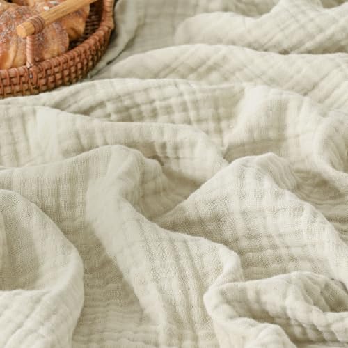 Last Moda Muslin Blanket 100% Cotton Blanket 50 Inchx65 Inch Lightweight Cozy Breathable Summer Blanket. All Season Soft 4-Layer Gauze Throw Blanket For Sofa, Couch And Bed thumb #1