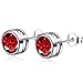 Produktbild Wiftly Unisex Damen herrren Schmuck Ohrringe Ohrstecker Punk&Rock Super Flash Zircon Earrings (rot)