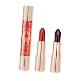 FOMIYES Glatte Frauen Lippenstift Feuchtigkeits Lip Gloss Seitenverstellbar Make-up Leuchtender Lippenstift Kompakte Leicht Transportierbar