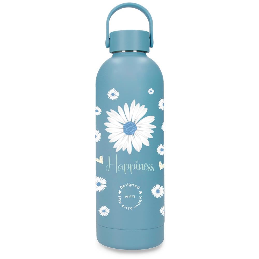 Enso Happiness Blue Stainless Steel Bottle 7.4x23.5x7.4 cm