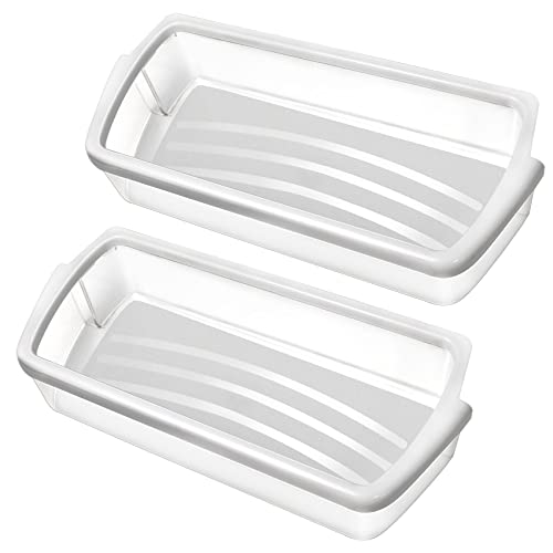 2 Packs W10321304 Refrigerator Door Shelf Bin, Compatible with Whirlpool Fridge Door Bin, Replacement Refrigerator Door Bin 2171046, 2171047, 2179574, 2179575, W10321302, W10321303, WPW10321304VP