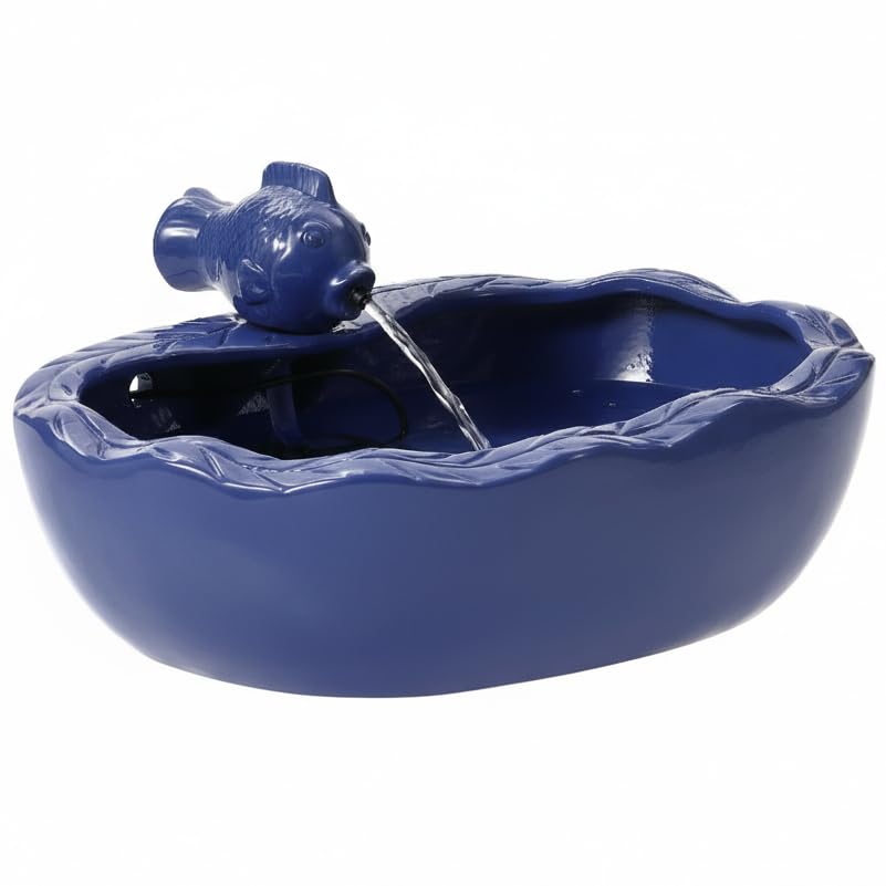 Aifeorzo 11-Inch Ceramic Koi Fountain