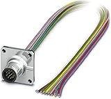 PHOENIX CONTACT SACC-SQ-M12MS-12CON-25F/0.5 Sensor/Aktor Einbaustecker, 12 Polig, A Kodiert, mit 0.5m TPE-Litze, 12 x 0.14mm² Leiterquerschnitt