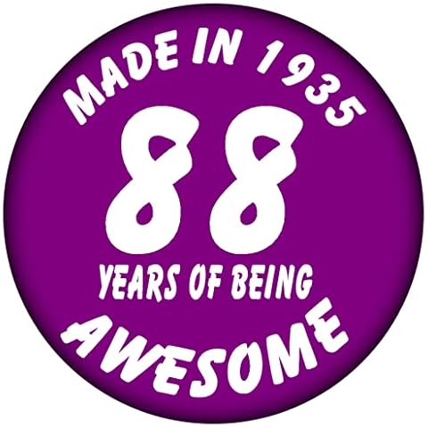 > 88th Birthday Badge - Made in 1935-88 Years of Being Awesome Badges in 2023 Cover