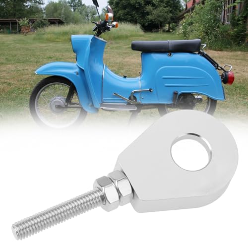 eMagTech 2 Stück Silberner Motorrad-Kettenspanner Kompatibel mit Simson S51 SR4 KR51 Schwalbe SR50