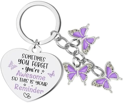 Inspirational Butterfly Gifts Keychain for Women - Encouragement ...