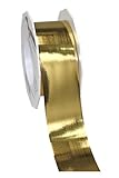 HERVORRAGENDES PREIS-LEISTUNGSVERHÄLTNIS: Sie erhalten eine Rolle MEXICO Geschenkband gold 25 m, Schleifenband in 40 mm Breite von C.E. Pattberg – made in Germany.