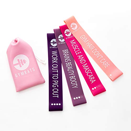 GymRats Resistance Bands: Exercise Fitness Bands Set, 100% Natural Latex Booty Bands