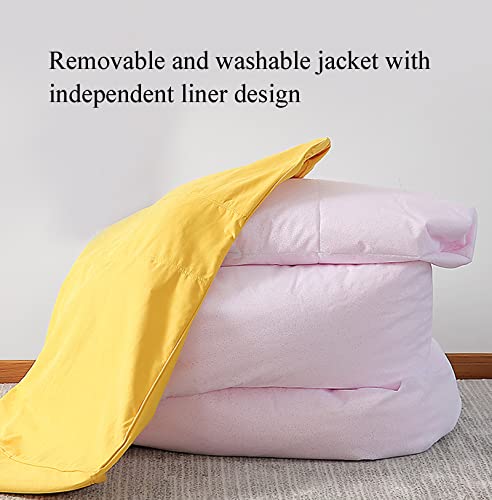 Riyifer Beanbag With Pillow + Pedal, Bean Bag Chair With Supportive High-Back Design Epp Filling Bean Bag Lazy Sofa For Dorms, Schools, Libraries,Yellow,Medium #TOP4